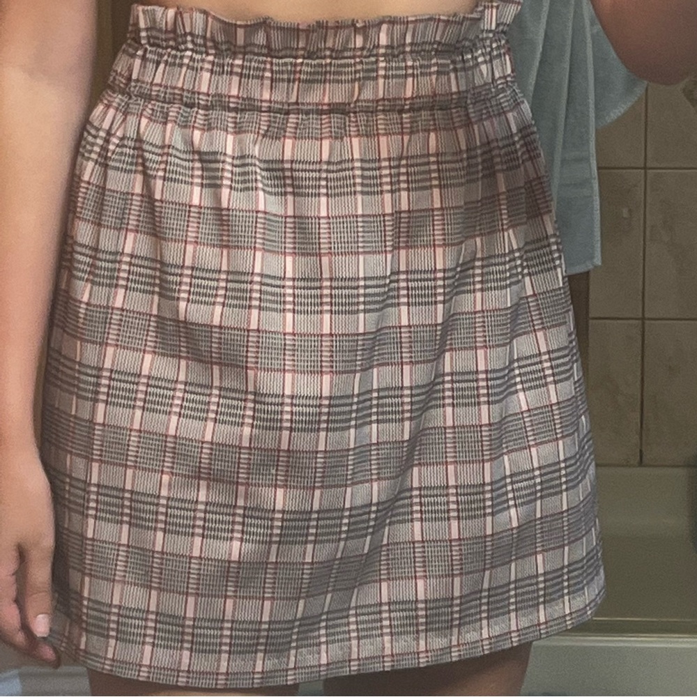 H&M Divided Plaid High Waist‎ Mini Skirt M